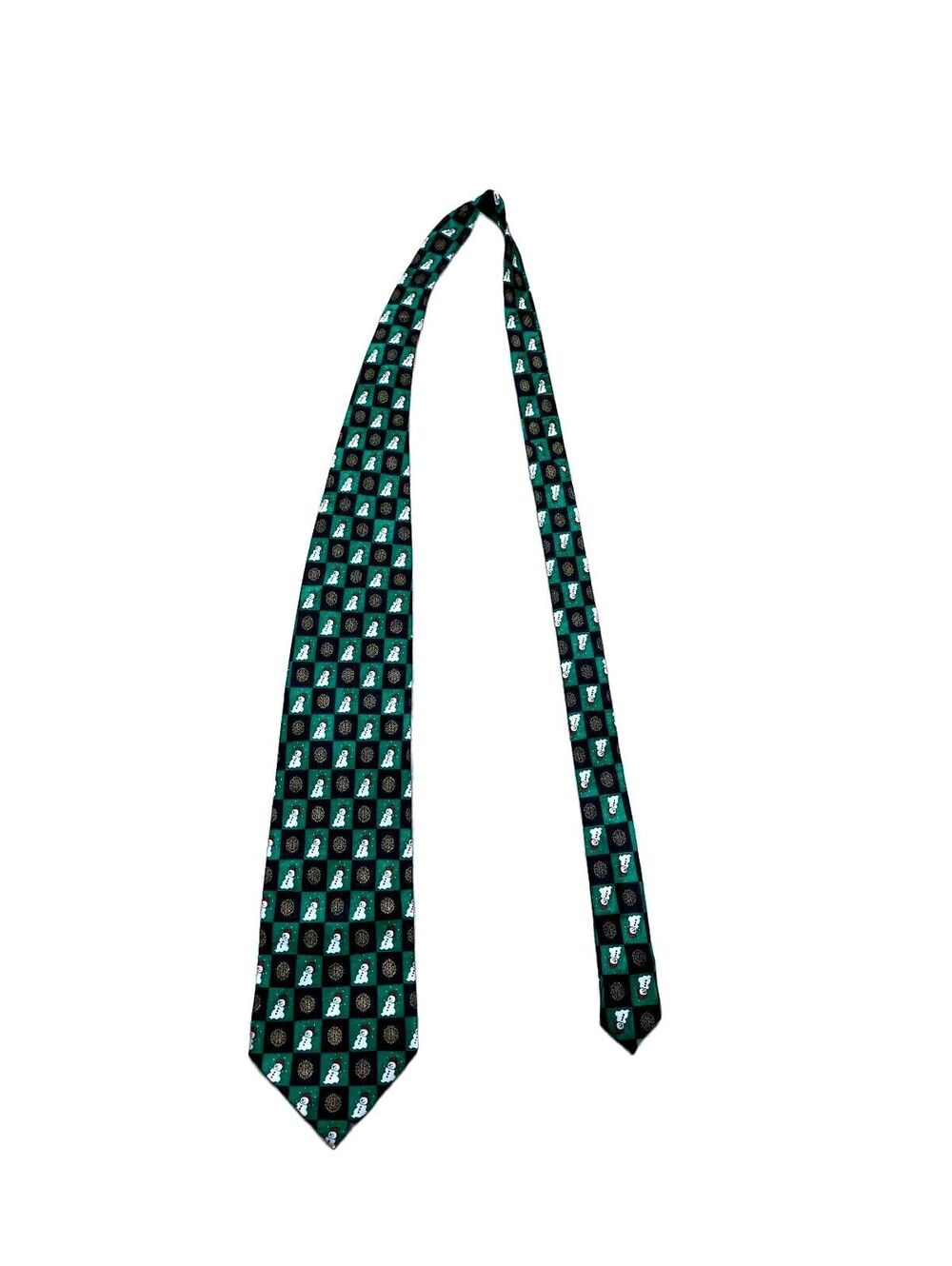 Holiday's Bergamo New York Silk Christmas Snowman Pattern Tie